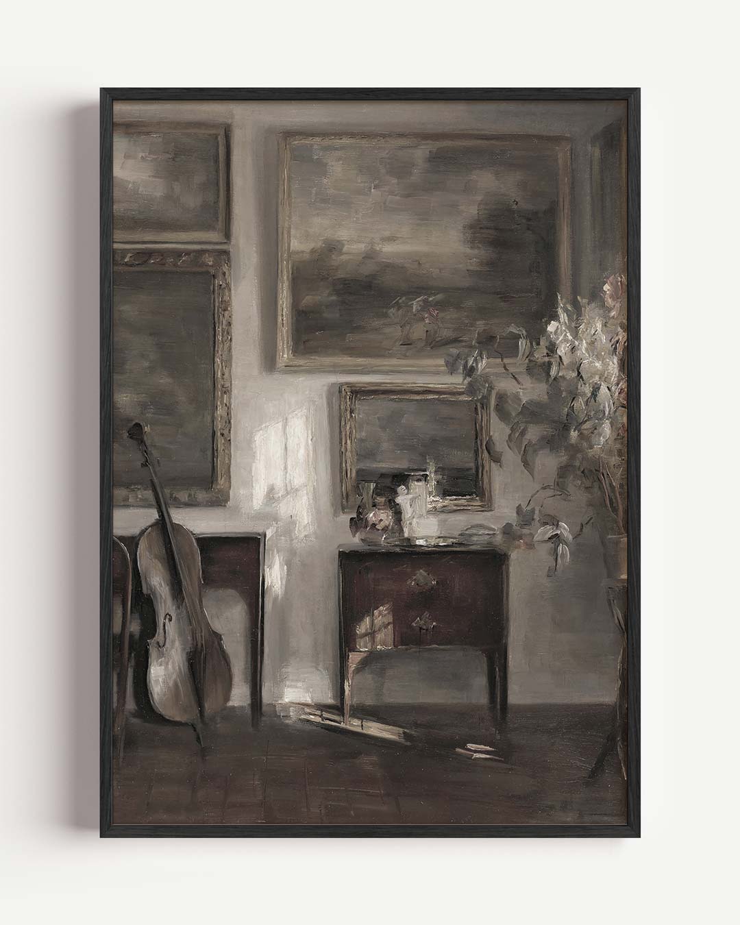 Romantische Vintage Muziekhoek Poster-WallArtistic