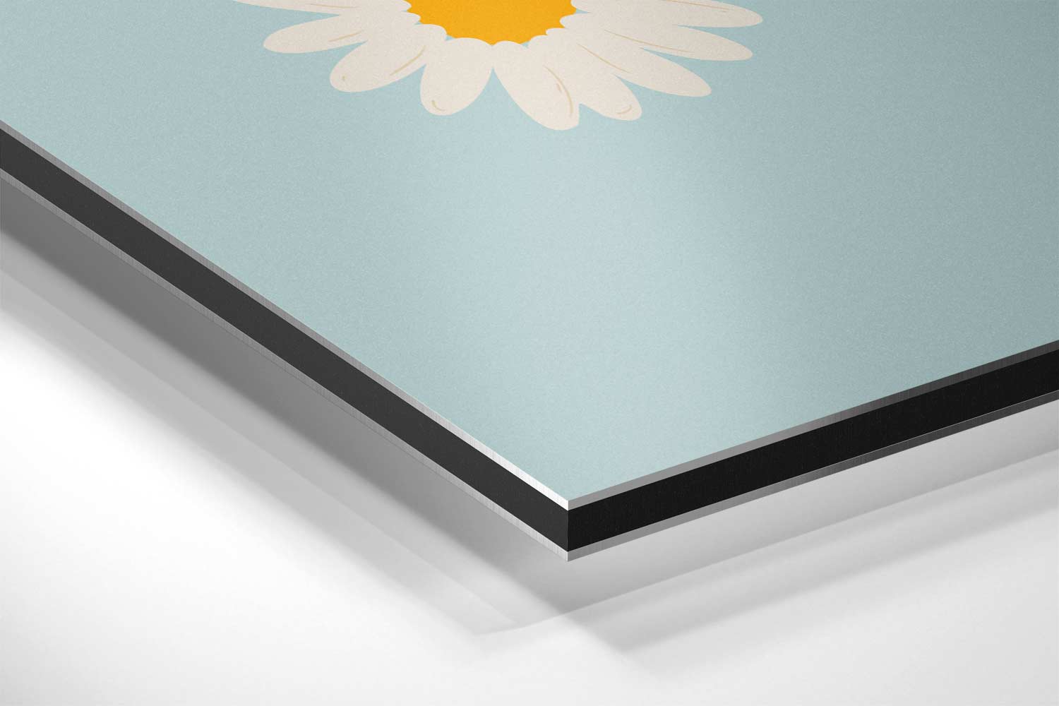 Zomerse Margrieten op Hemelsblauw Kunstwerk-canvas-dibond-plexiglas-wanddecoratie-WallArtistic