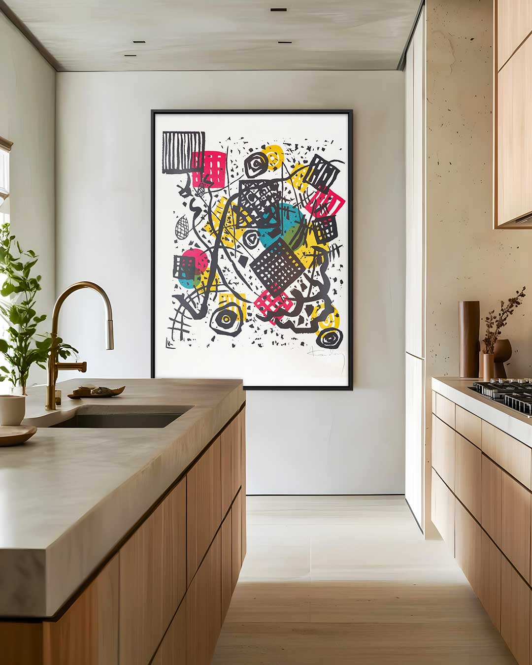 Kleurrijke Abstracte Explosie Kunstwerk-canvas-dibond-plexiglas-wanddecoratie-WallArtistic