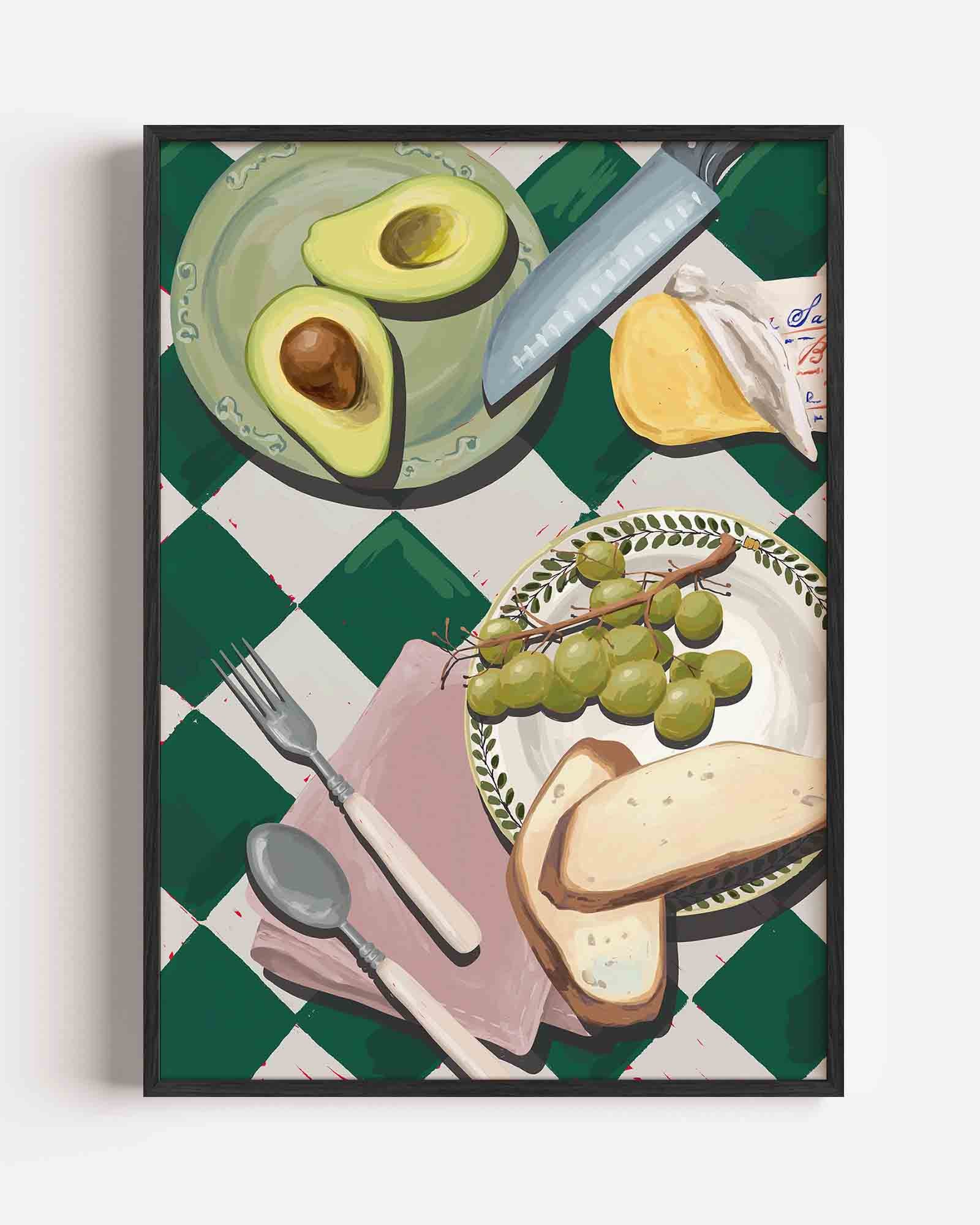 Ontbijt tafel Poster