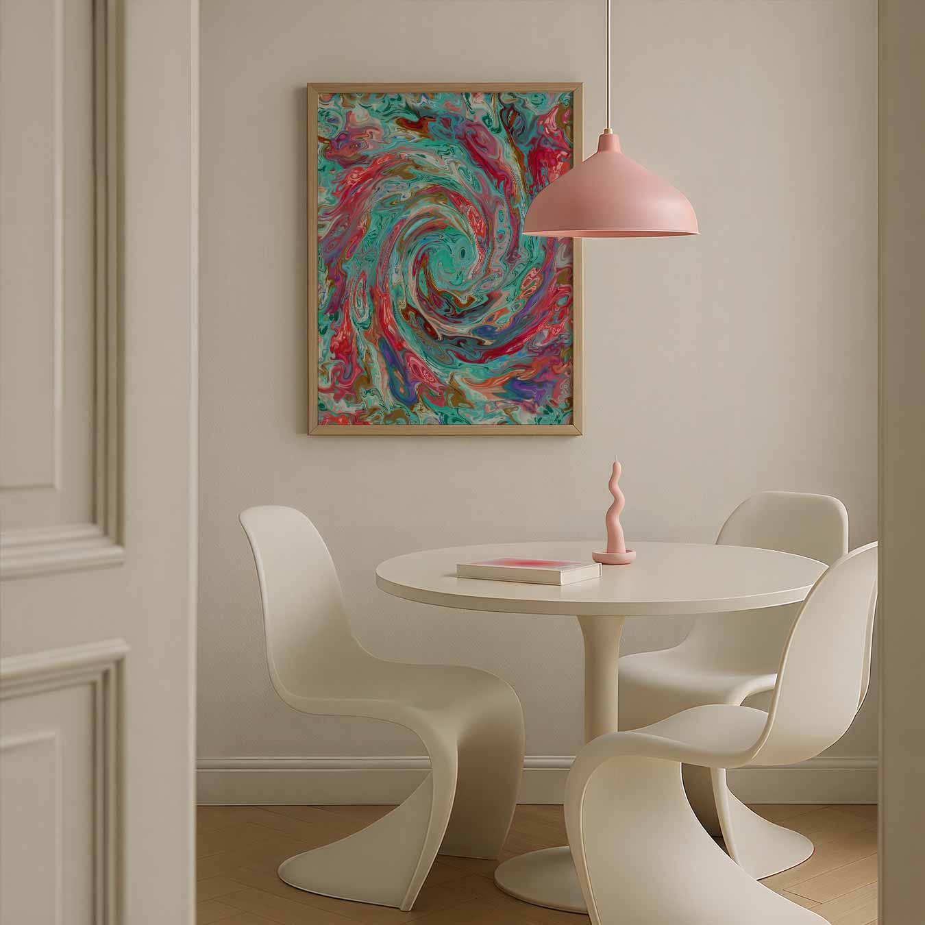 Abstracte Kleurenwervel Poster-WallArtistic
