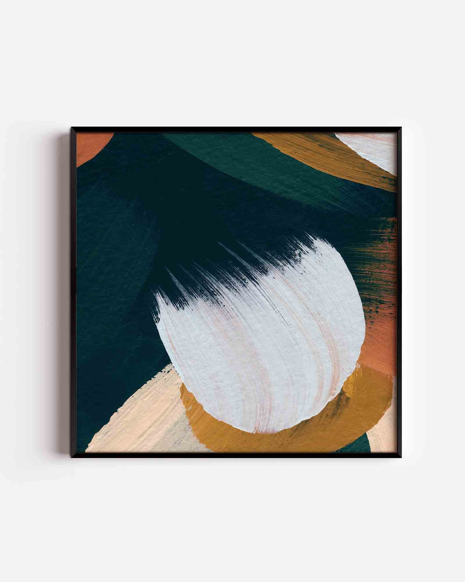 Abstracte penseelstreken Poster