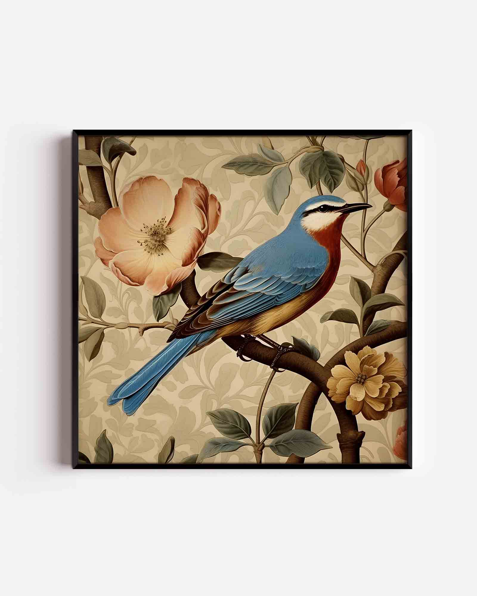 Vogel en bloemen Poster
