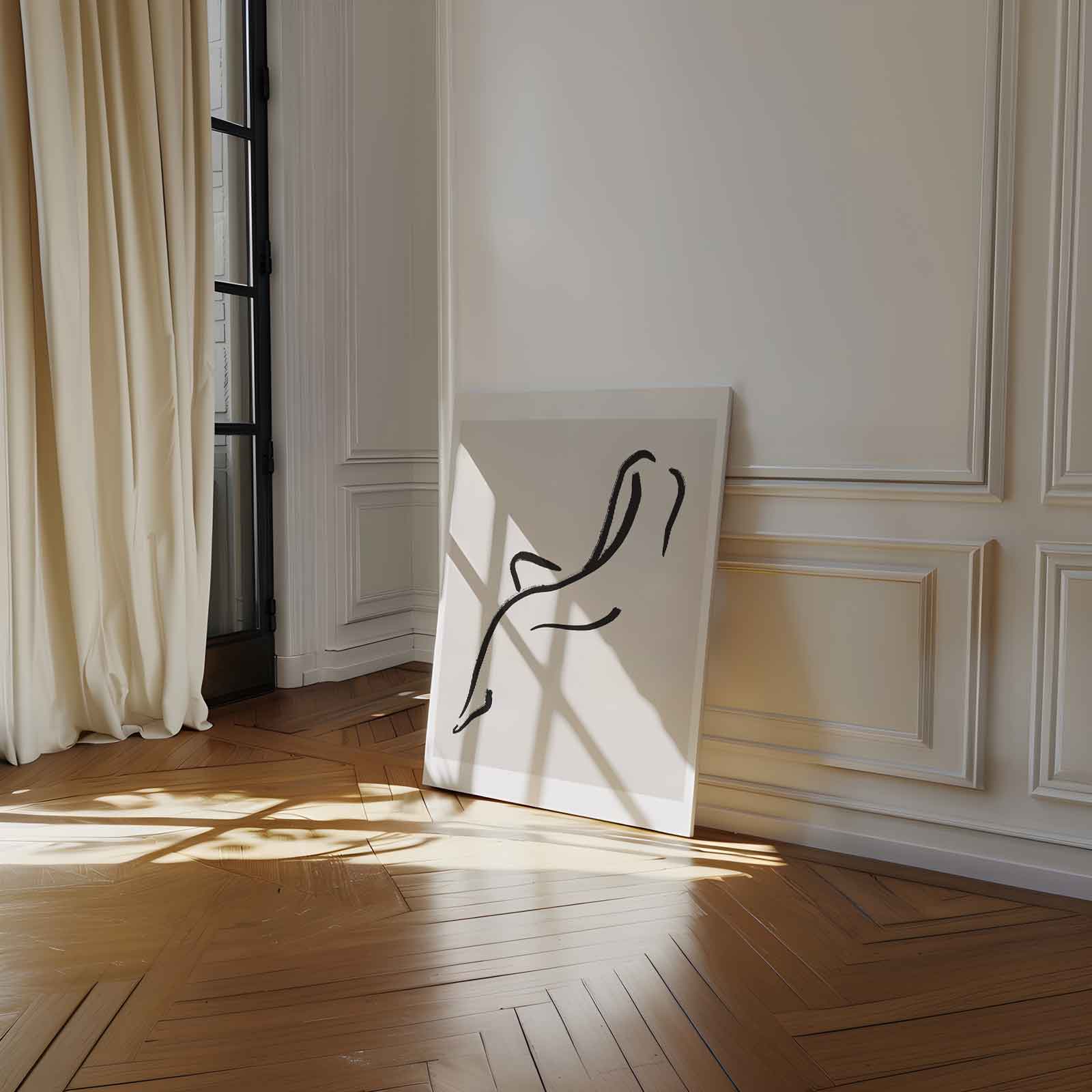 Minimalistische Lijnkunst Kunstwerk-canvas-dibond-plexiglas-wanddecoratie-WallArtistic
