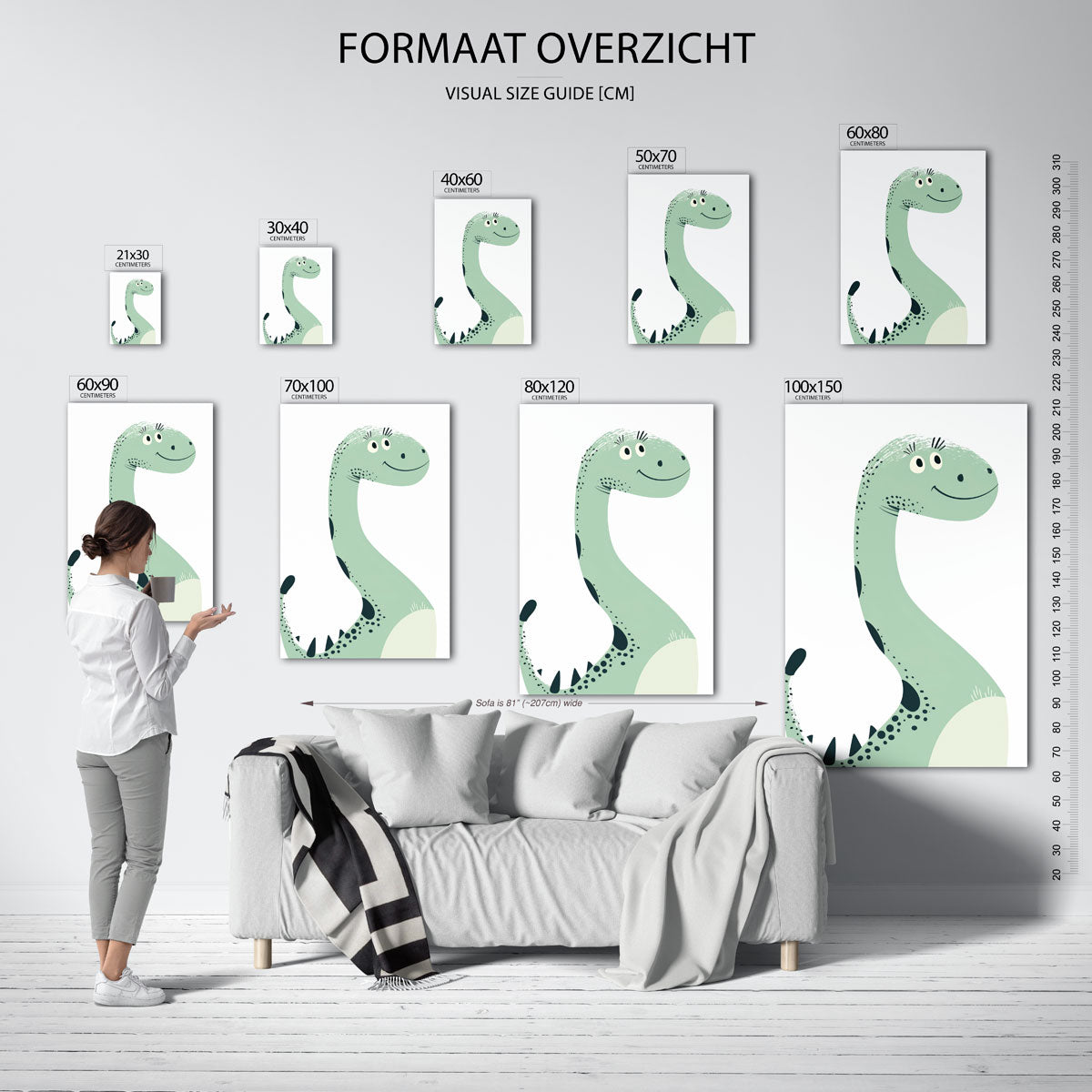 Lachende dinosaurus Poster