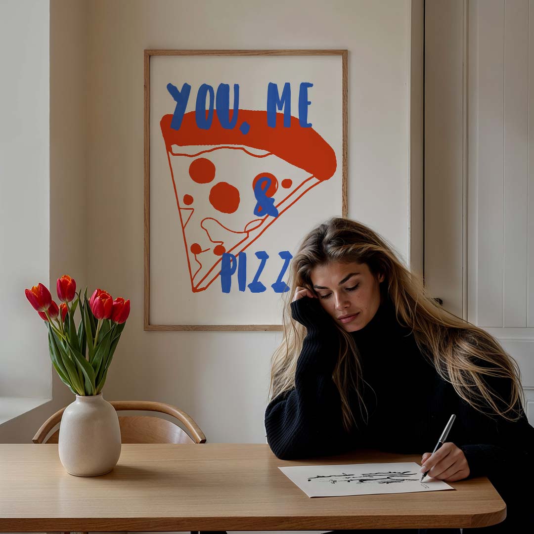 Pizza Liefde Poster-WallArtistic