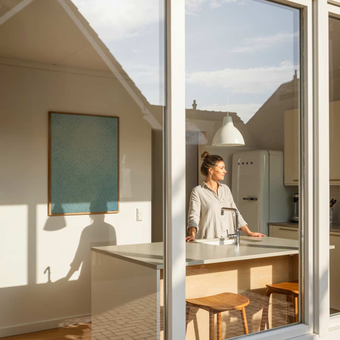 Rustgevende Turquoise Textuur Poster-WallArtistic