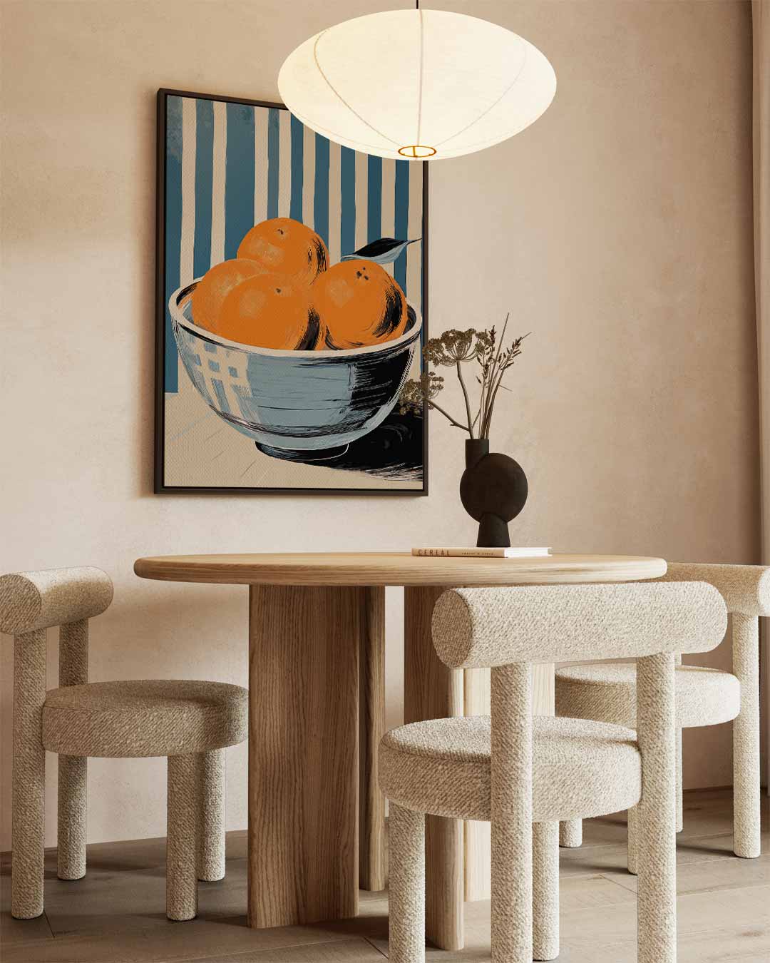 Vrolijk Stilleven met Sinaasappels Kunstwerk-canvas-dibond-plexiglas-wanddecoratie-WallArtistic