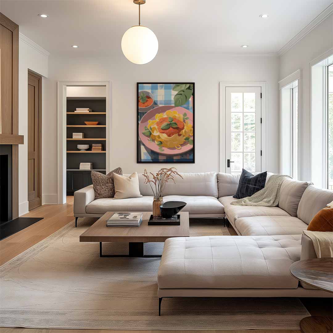Italiaanse Sferen op Tafel Kunstwerk-canvas-dibond-plexiglas-wanddecoratie-WallArtistic