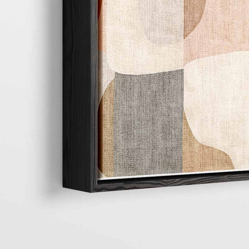 Minimalistische Abstractie in Aardetinten Kunstwerk-canvas-dibond-plexiglas-wanddecoratie-WallArtistic