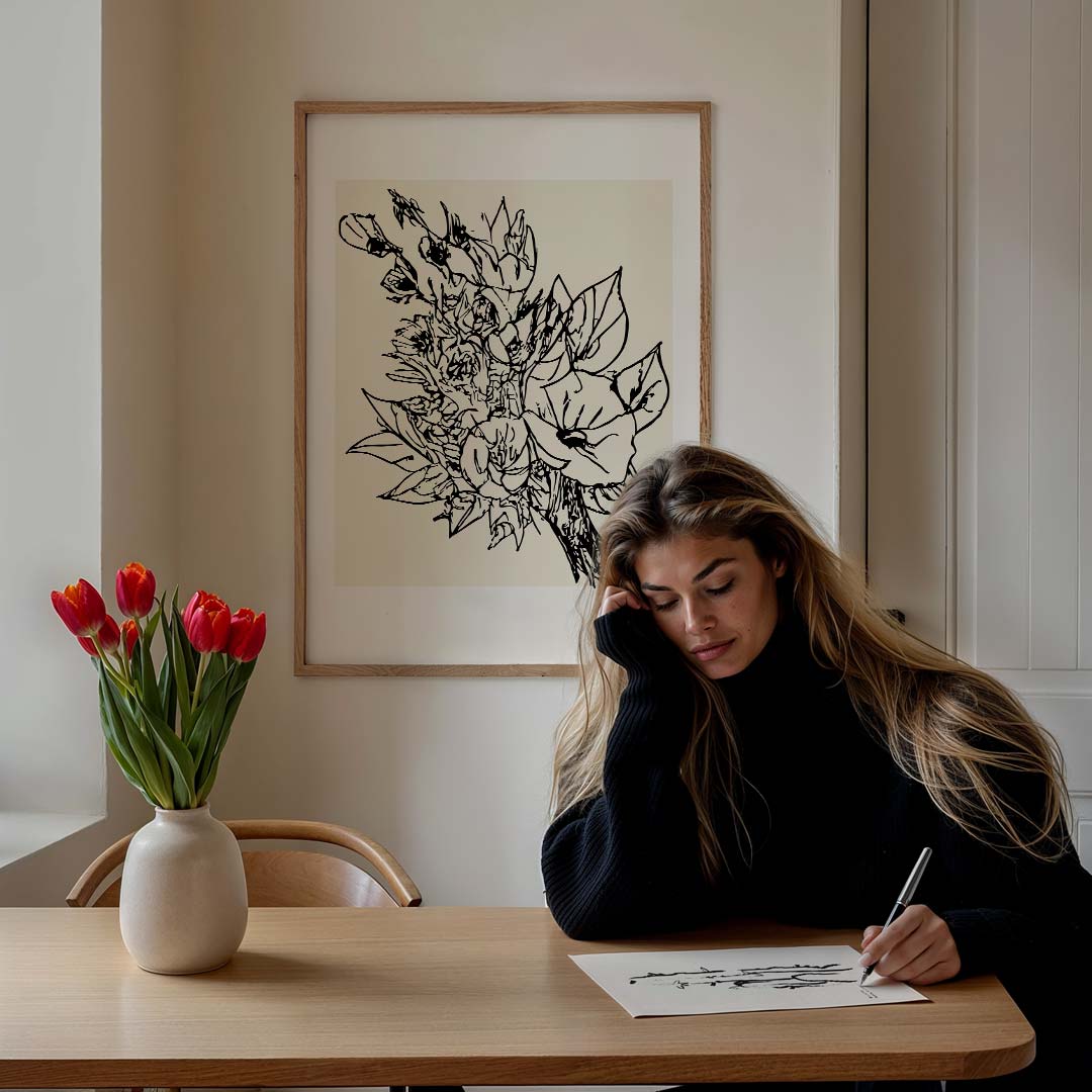 Botanische schets poster-WallArtistic