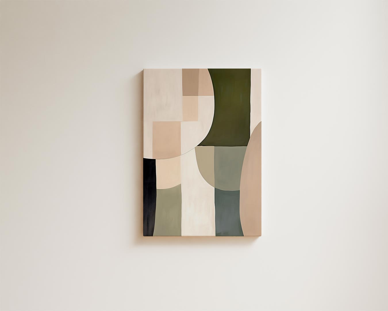 Harmonische Abstractie in Aardetinten Kunstwerk-canvas-dibond-plexiglas-wanddecoratie-WallArtistic