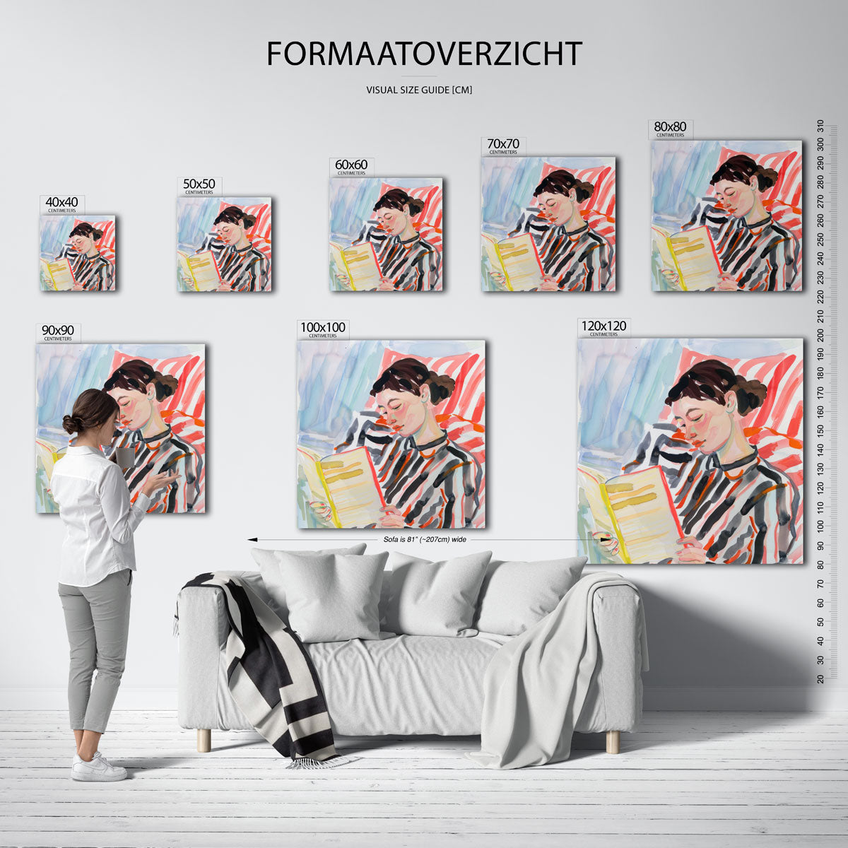 Lezende vrouw Poster