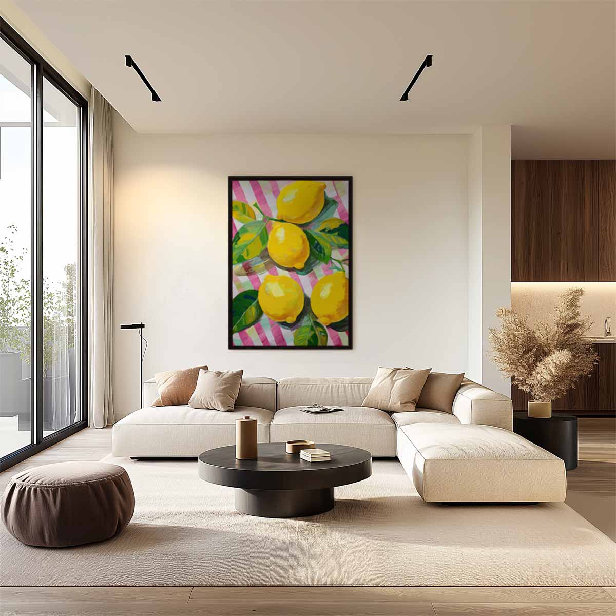 Zomerse Citroentjes Kunstwerk-canvas-dibond-plexiglas-wanddecoratie-WallArtistic