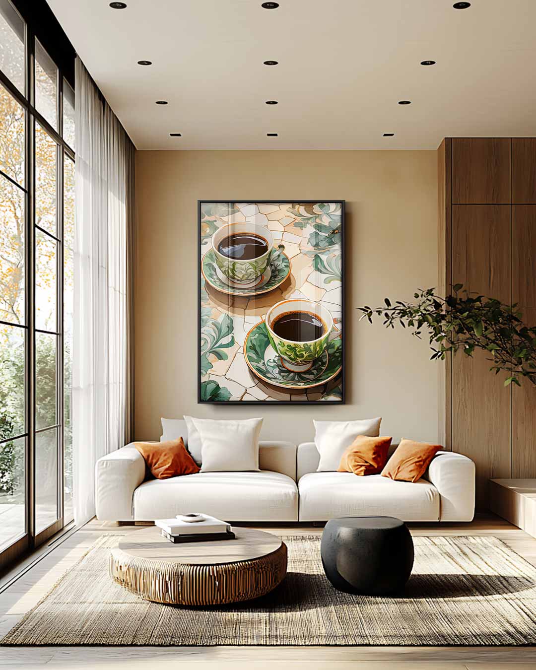 Gezellige Koffiepauze Kunstwerk Kunstwerk-canvas-dibond-plexiglas-wanddecoratie-WallArtistic
