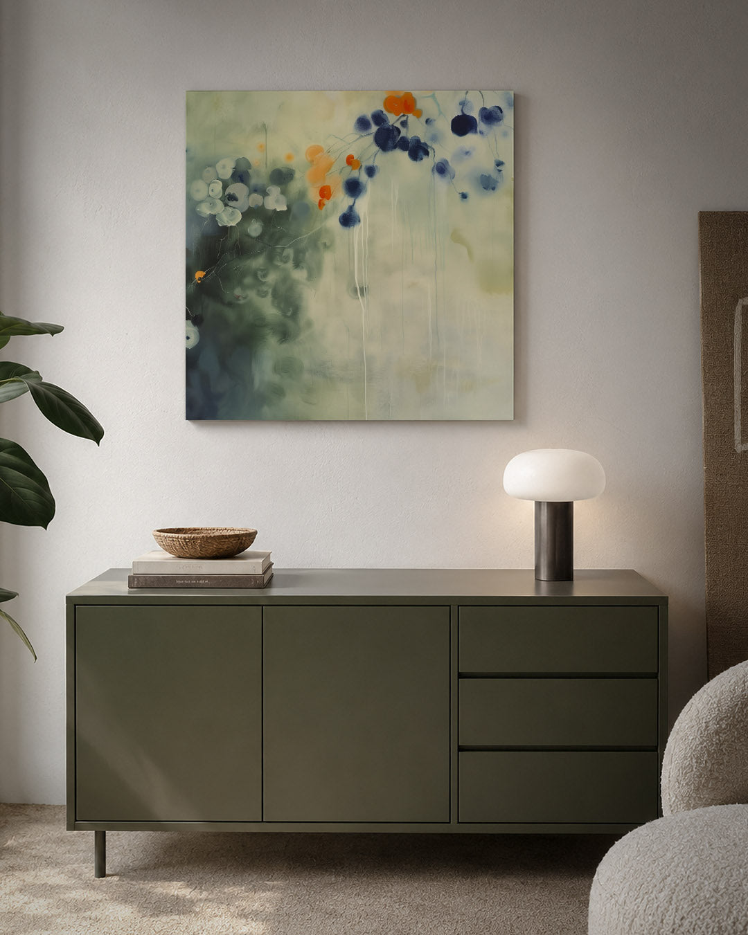 Vloeiende kleurencompositie Kunstwerk