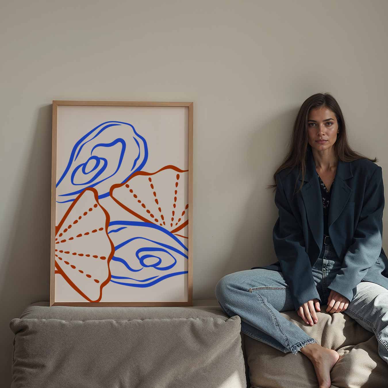 Levendige Schelpenkunst Poster-WallArtistic