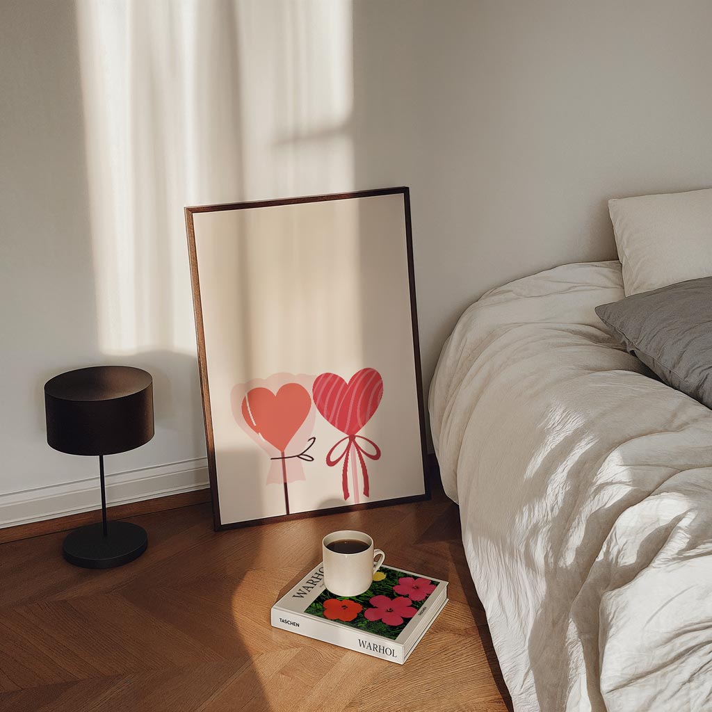 Romantische Hartjes Poster