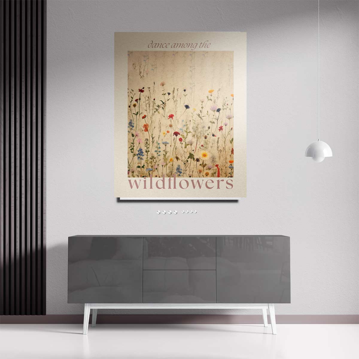 Dans tussen de Wilde Bloemen Kunstwerk-canvas-dibond-plexiglas-wanddecoratie-WallArtistic