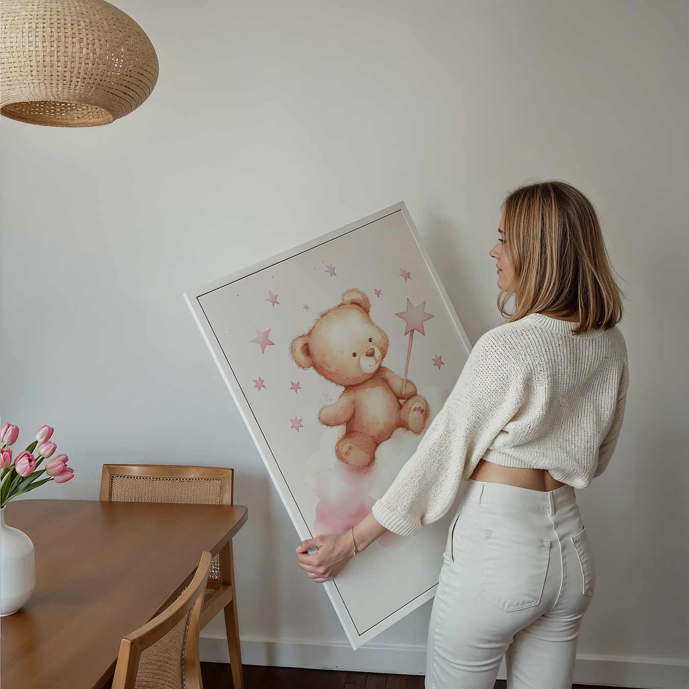 Dromerige Teddybeer Wanddecoratie Poster