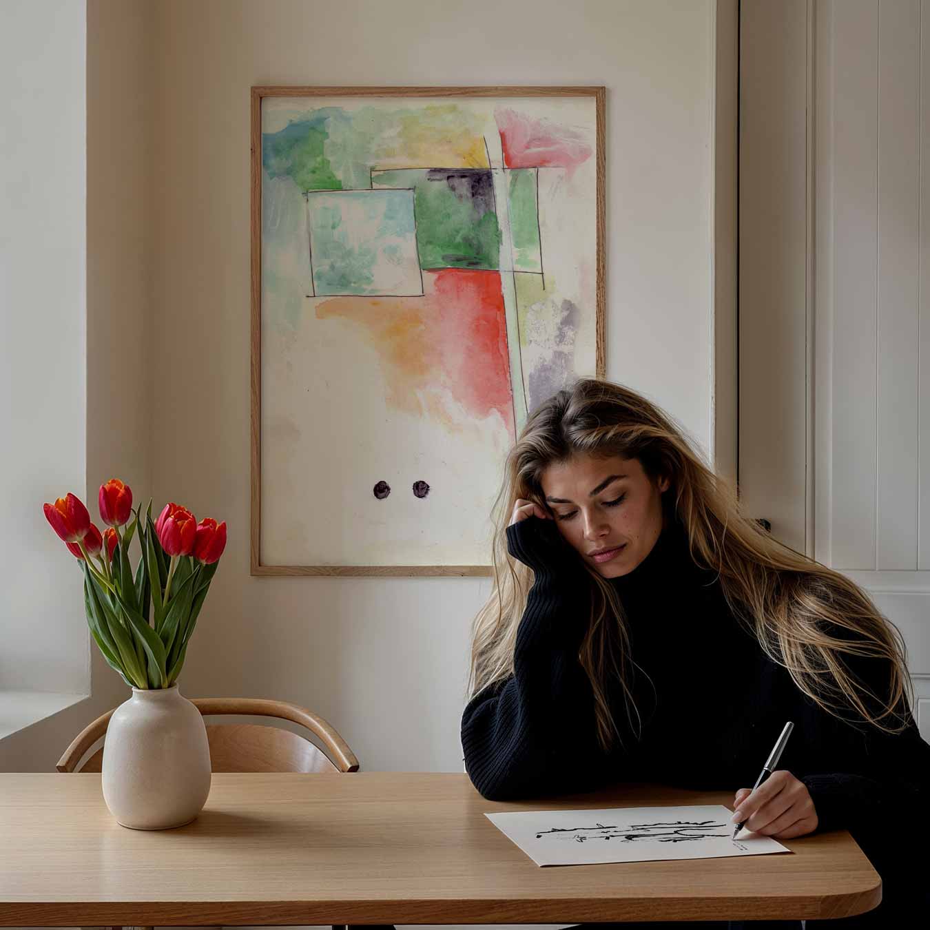 Kleurrijke Abstracte Compositie Poster-WallArtistic