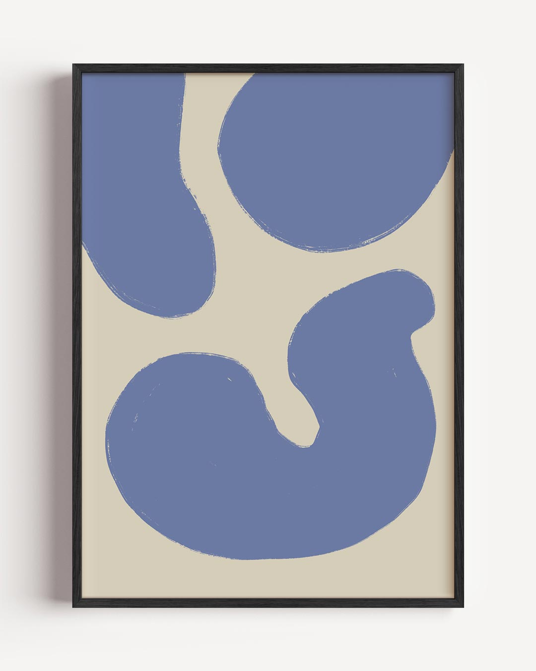 Abstracte Blauwe Compositie Poster-WallArtistic