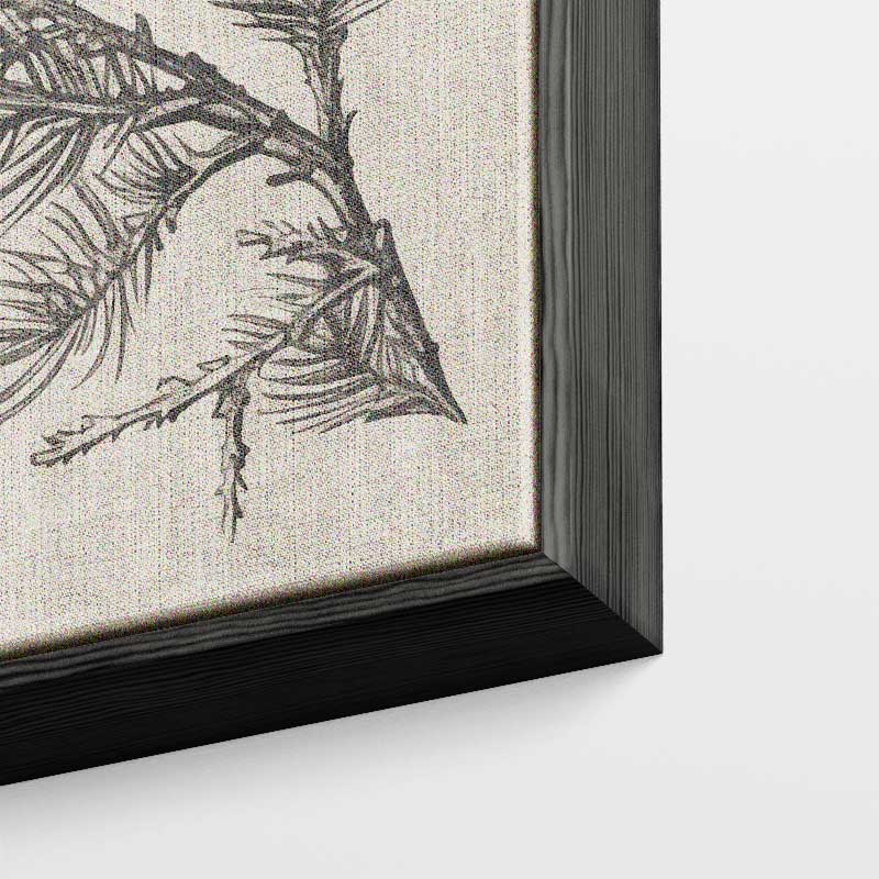 Dennentak met Bessen Illustratie Kunstwerk-canvas-dibond-plexiglas-wanddecoratie-WallArtistic