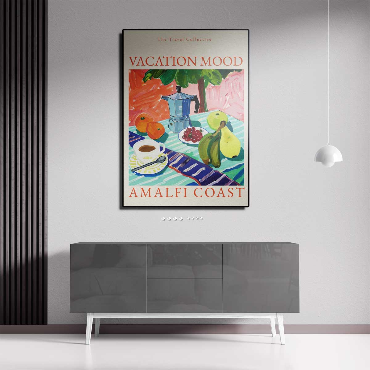 Vakantiestemming aan de Amalfikust Kunstwerk-canvas-dibond-plexiglas-wanddecoratie-WallArtistic