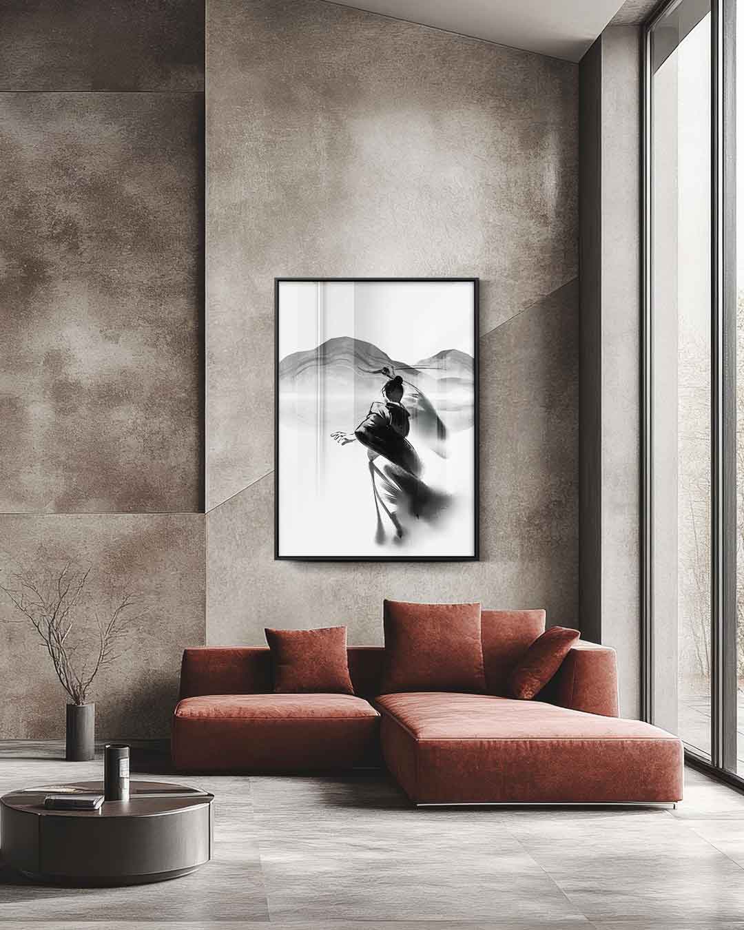 Krachtige Strijd in Stilte Kunstwerk-canvas-dibond-plexiglas-wanddecoratie-WallArtistic