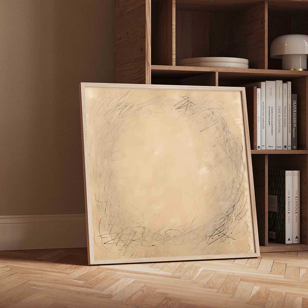 Abstracte cirkelvormige lijnen Poster