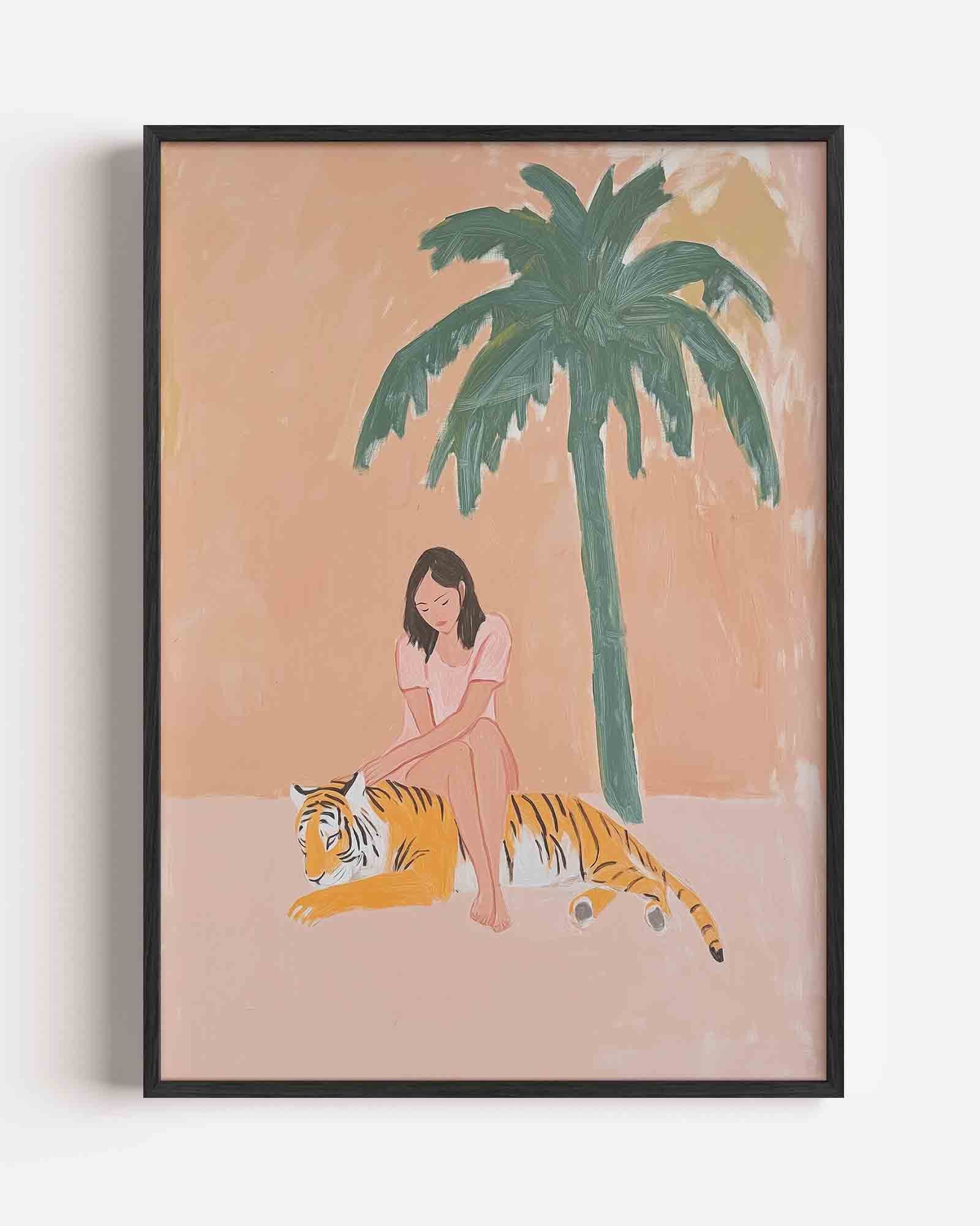 Vrouw met tijger Poster