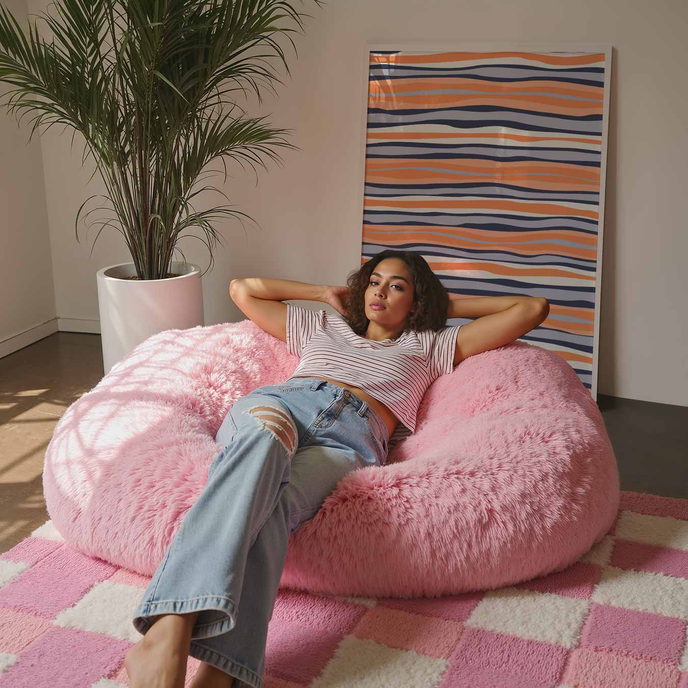 Zonnige Strepen Poster-WallArtistic