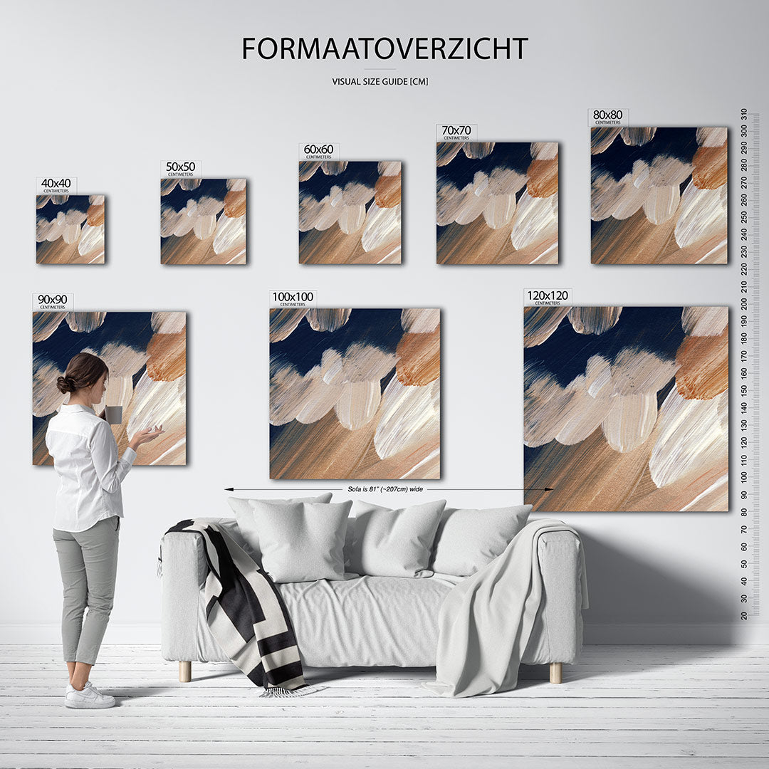 Dynamische penseelstreken Kunstwerk