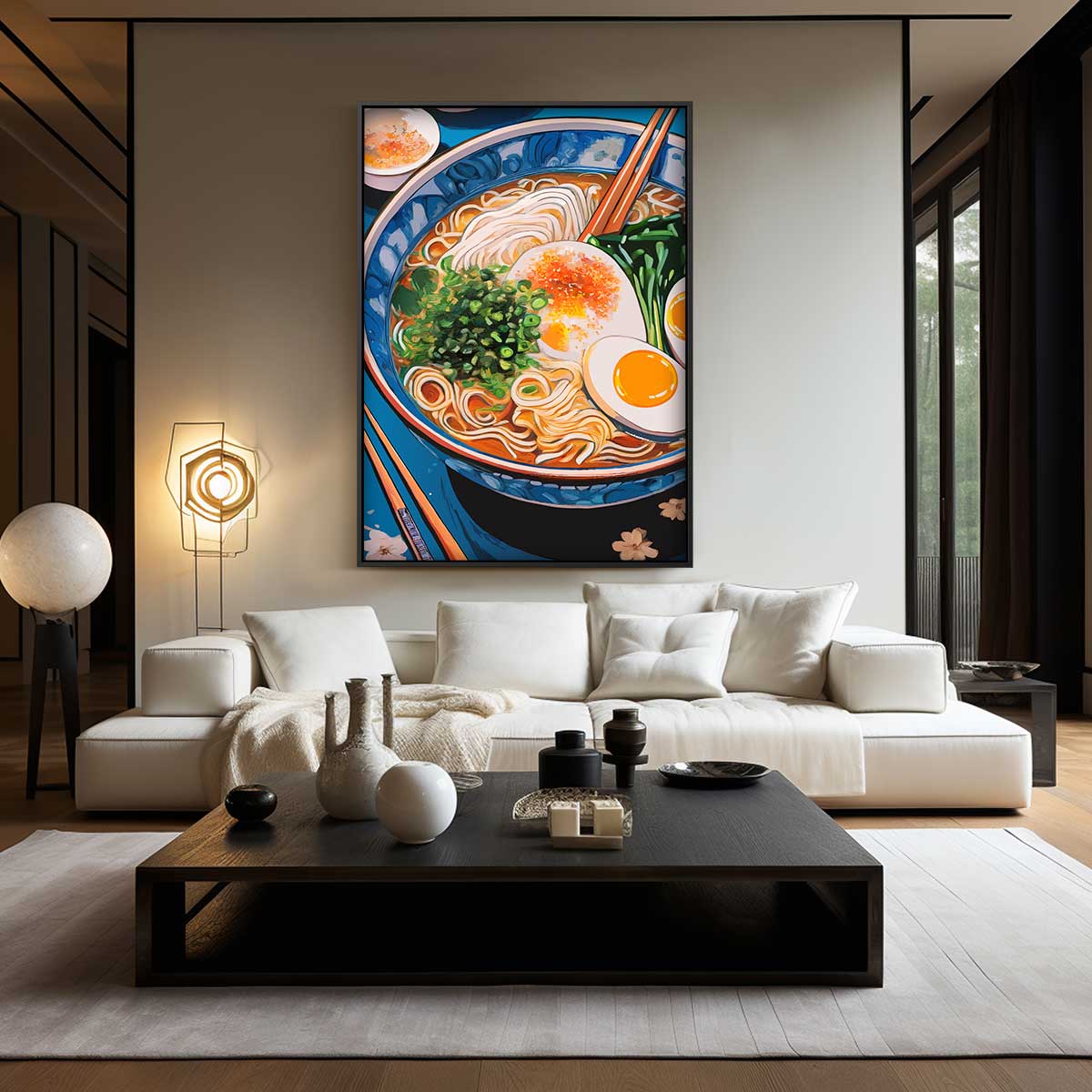 Ramen Liefde Illustratie Kunstwerk-canvas-dibond-plexiglas-wanddecoratie-WallArtistic