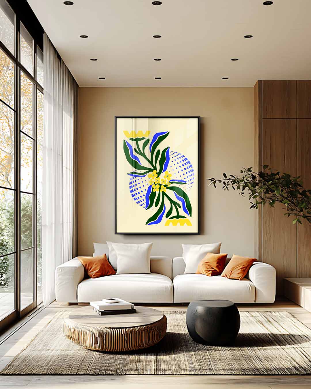 Bloemig Fantasie Kunstwerk Kunstwerk-canvas-dibond-plexiglas-wanddecoratie-WallArtistic