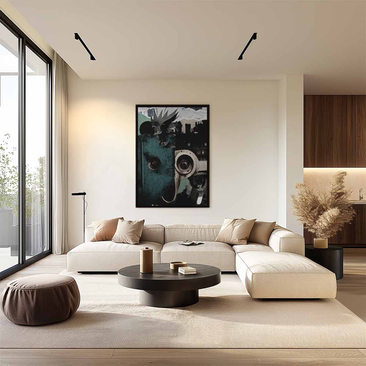 Abstracte Stadse Collage Kunstwerk-canvas-dibond-plexiglas-wanddecoratie-WallArtistic