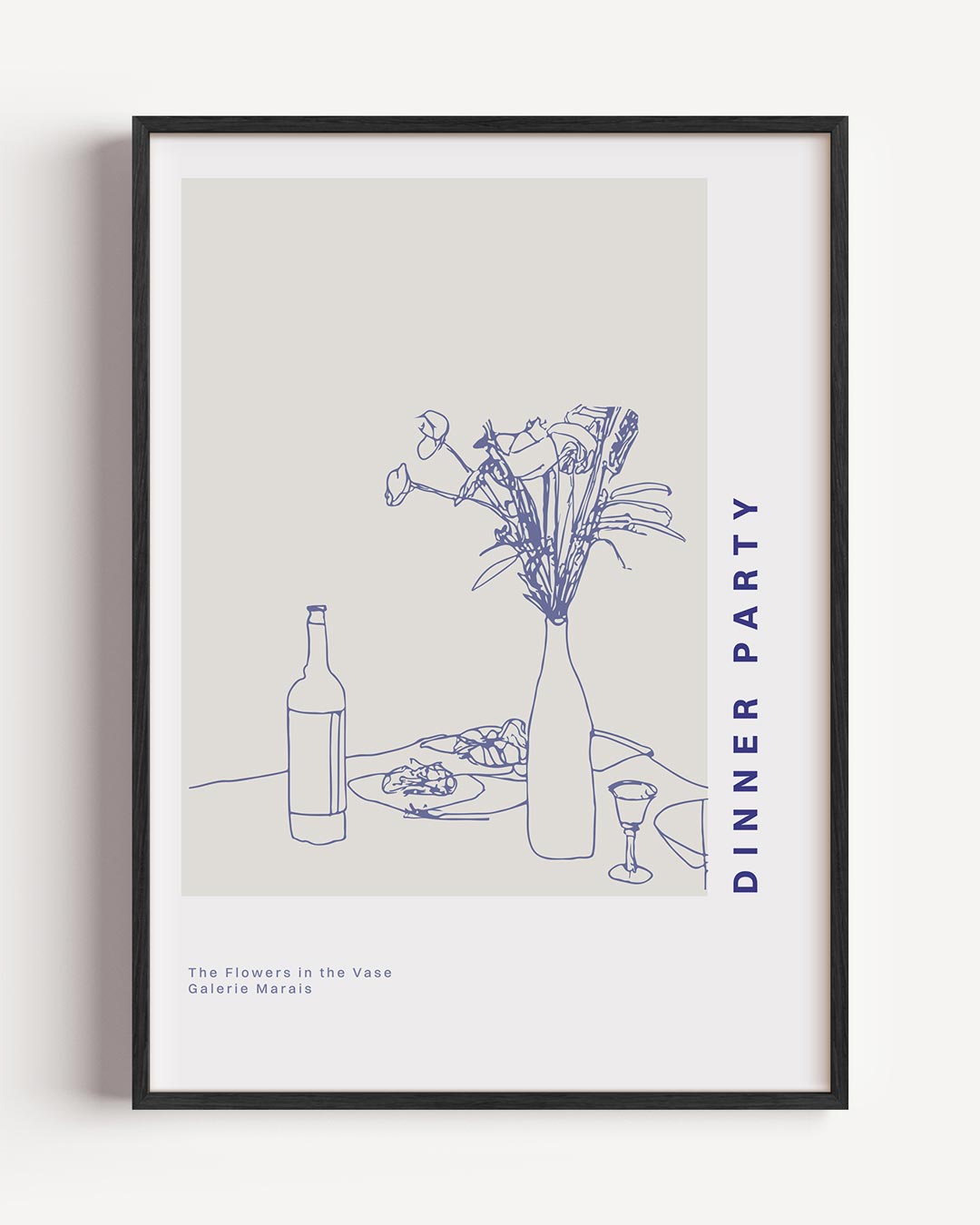 Stijlvolle Eettafel Illustratie Poster-WallArtistic