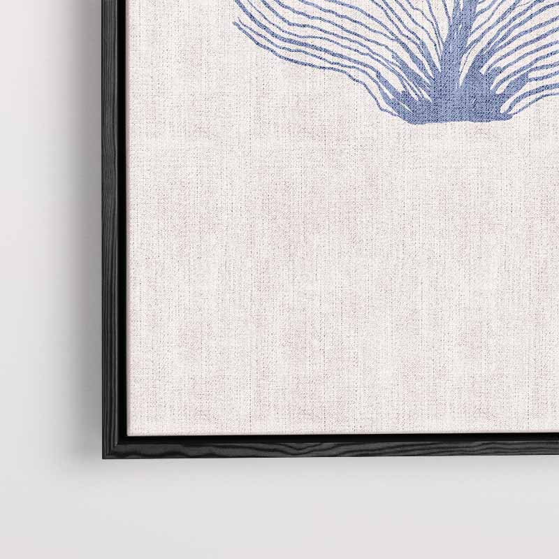 Abstracte Blauwe Zeeventilator Kunstwerk-canvas-dibond-plexiglas-wanddecoratie-WallArtistic