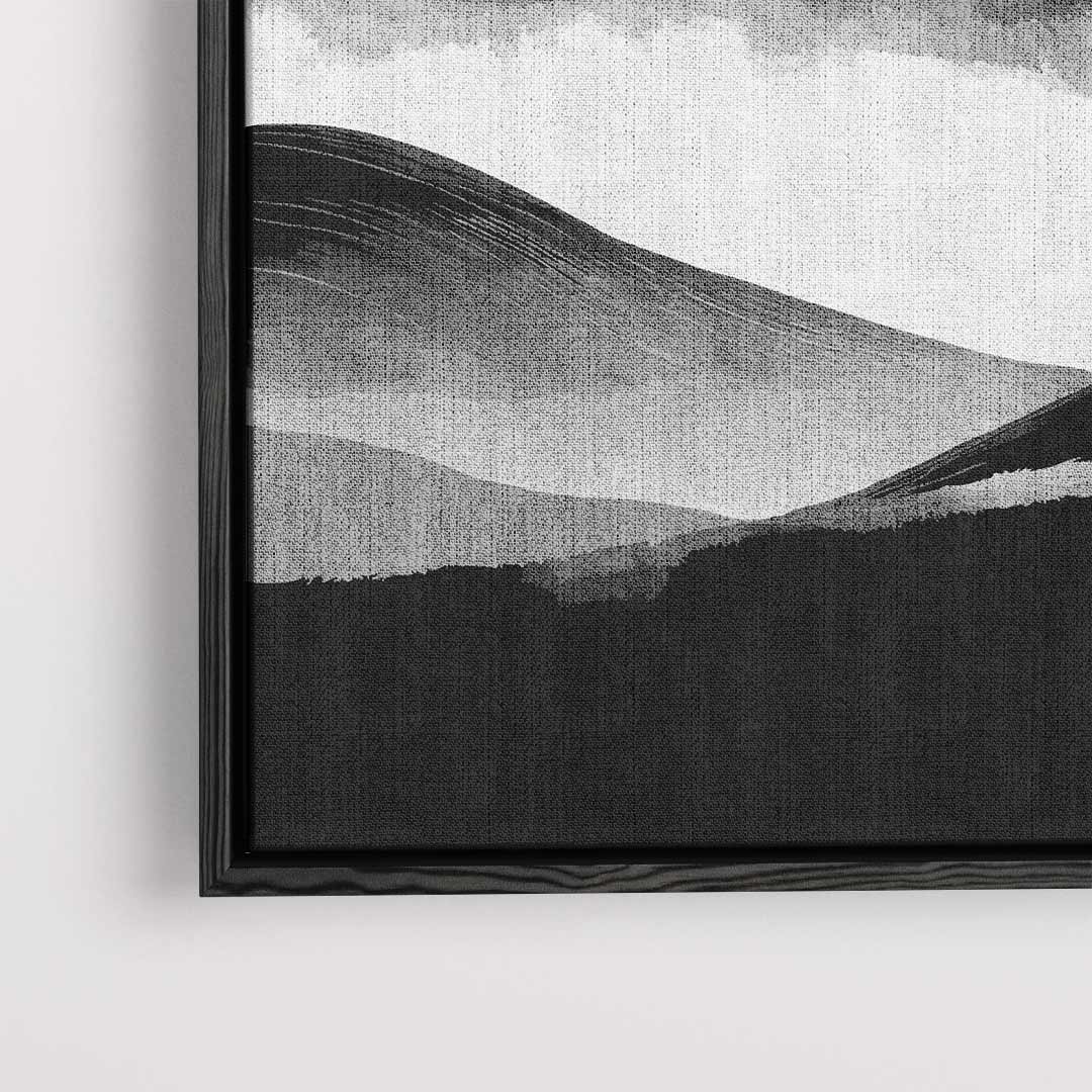 Sereen Landschap in Zwart & Wit Kunstwerk-canvas-dibond-plexiglas-wanddecoratie-WallArtistic