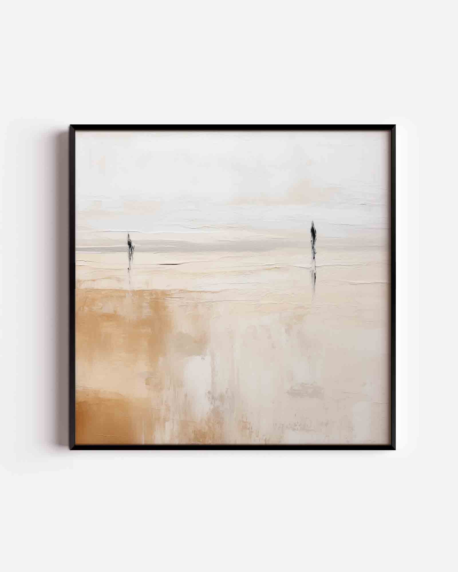 Twee figuren in landschap Poster