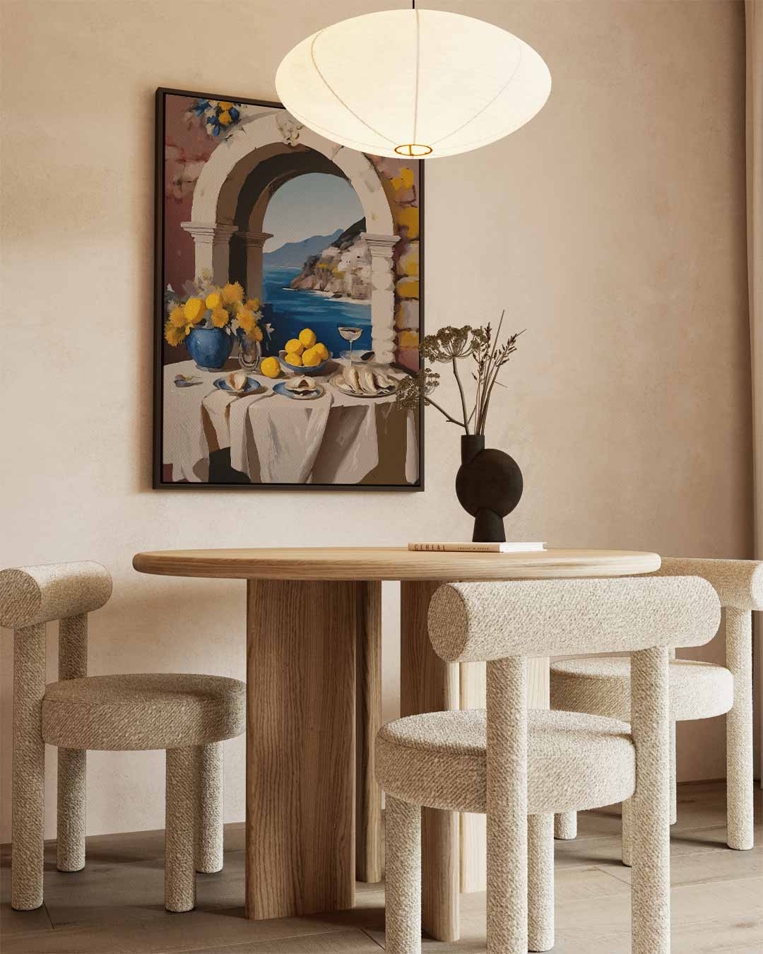 Mediterrane Eettafelsfeer Kunstwerk-canvas-dibond-plexiglas-wanddecoratie-WallArtistic