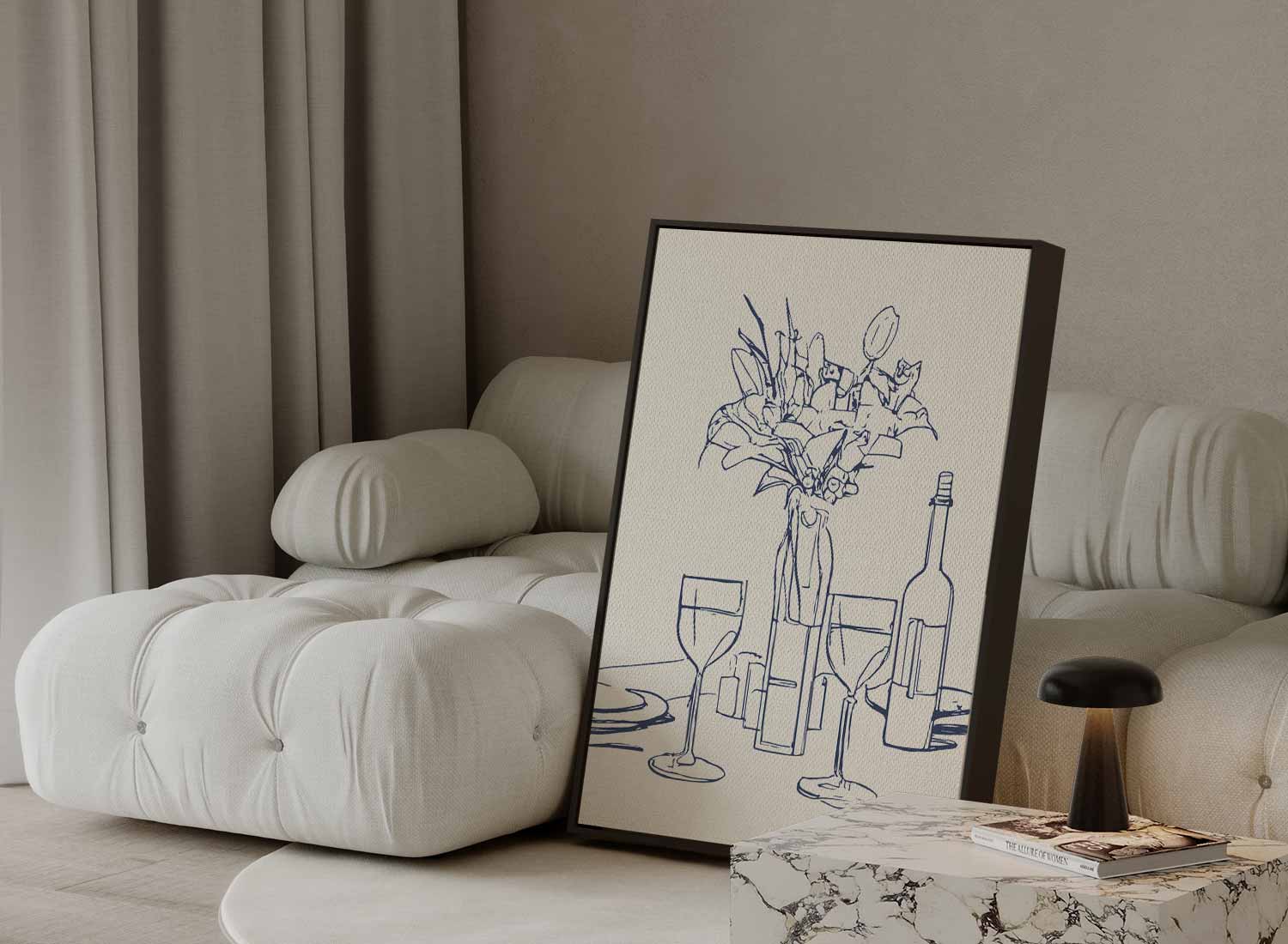 Elegante Tafelscène Kunstwerk-canvas-dibond-plexiglas-wanddecoratie-WallArtistic