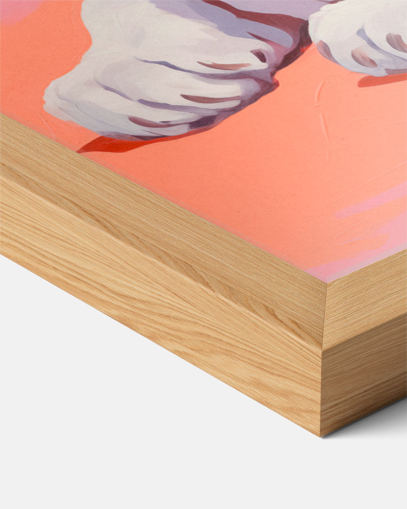 Stoere Roze Tijger Poster-WallArtistic