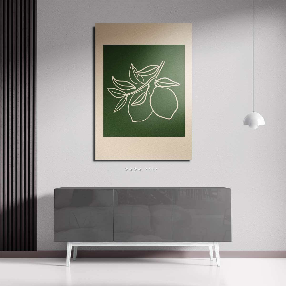 Minimalistische Citrustak Kunstwerk-canvas-dibond-plexiglas-wanddecoratie-WallArtistic