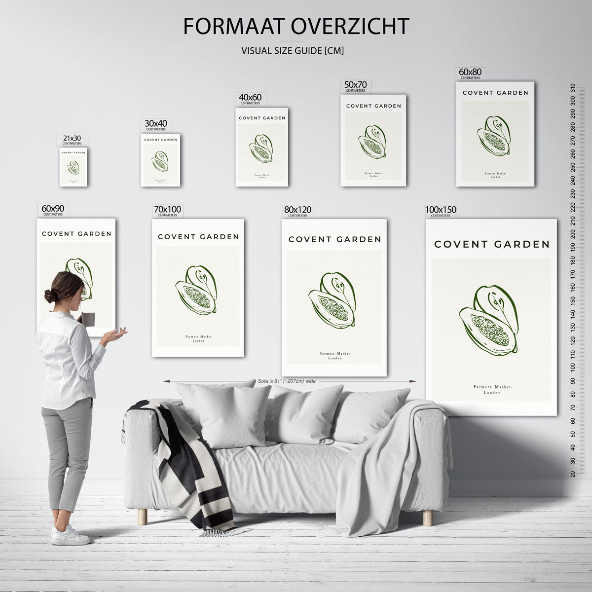 Papaya schets Poster