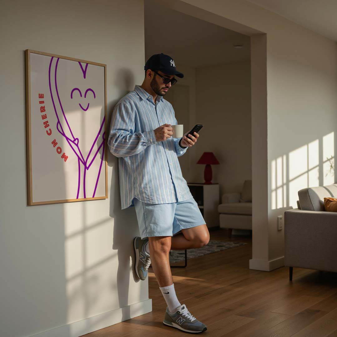 Mon Cherie Liefdesposter-WallArtistic