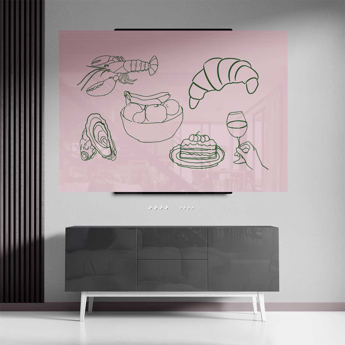 Smakelijke Momenten Illustratie Kunstwerk-canvas-dibond-plexiglas-wanddecoratie-WallArtistic