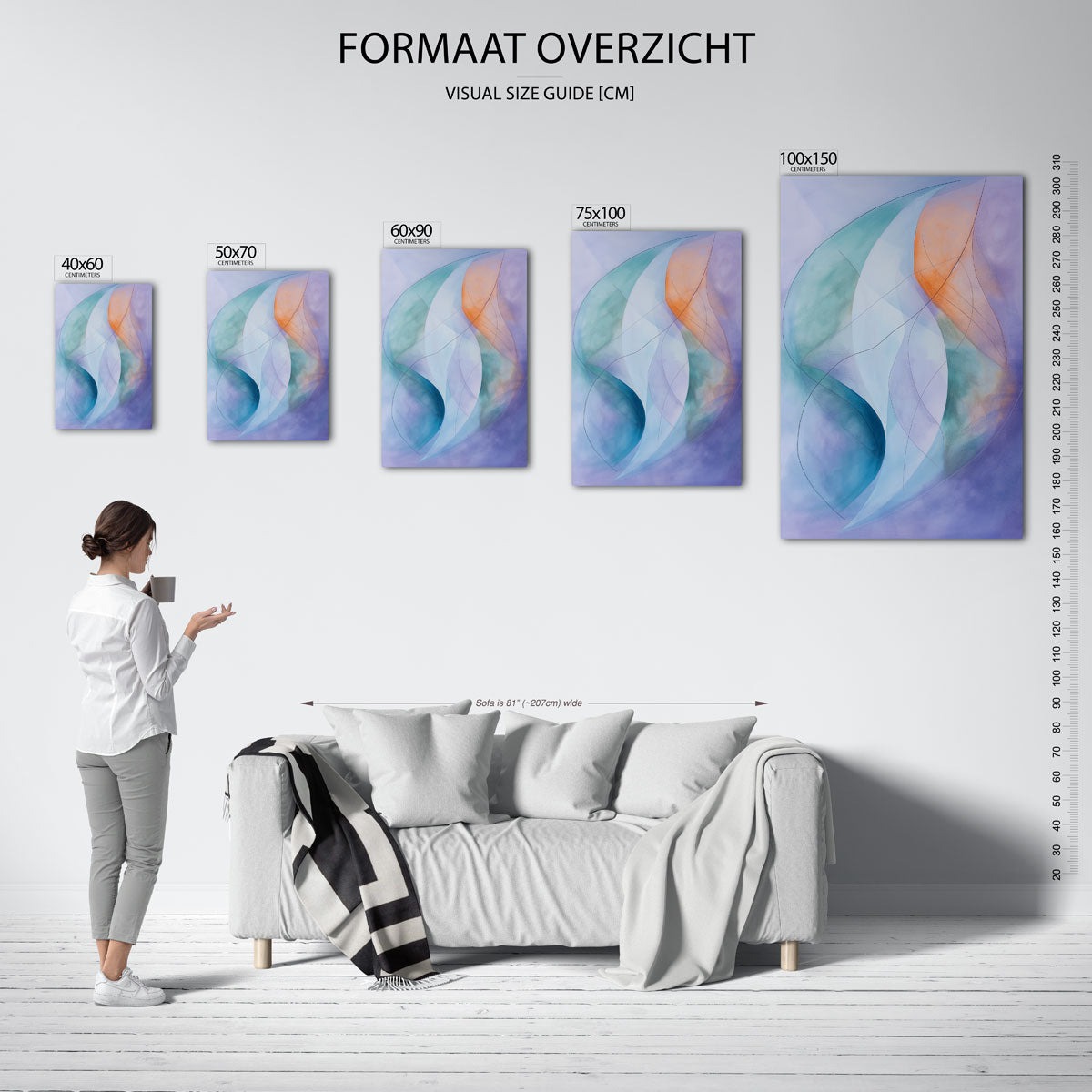 Vloeiende lijnen Kunstwerk