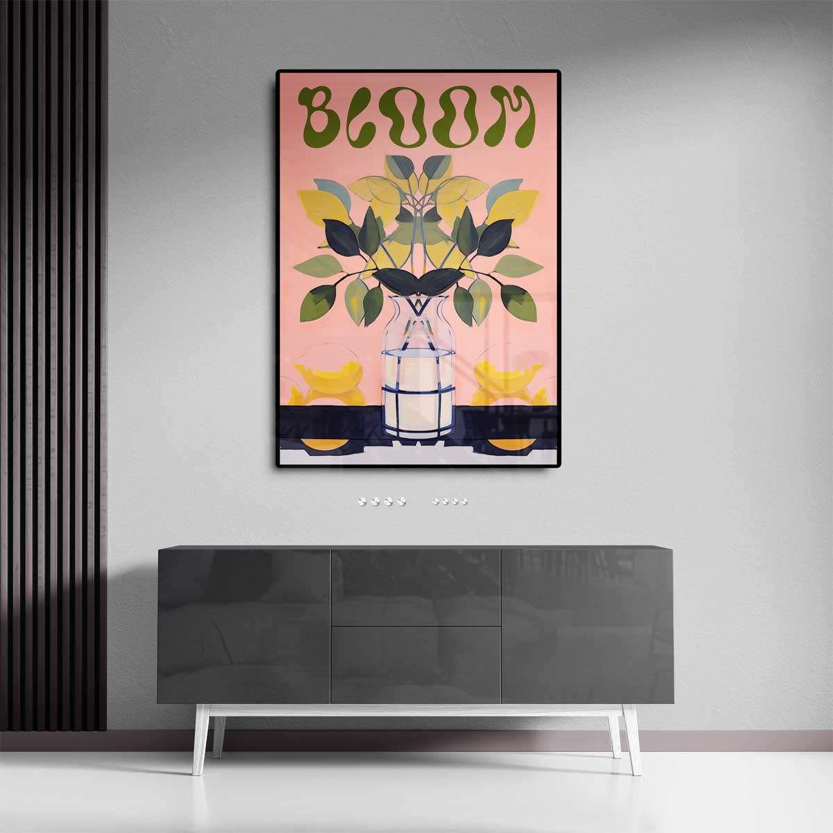 Bloemrijke Reflectie Kunstwerk-canvas-dibond-plexiglas-wanddecoratie-WallArtistic