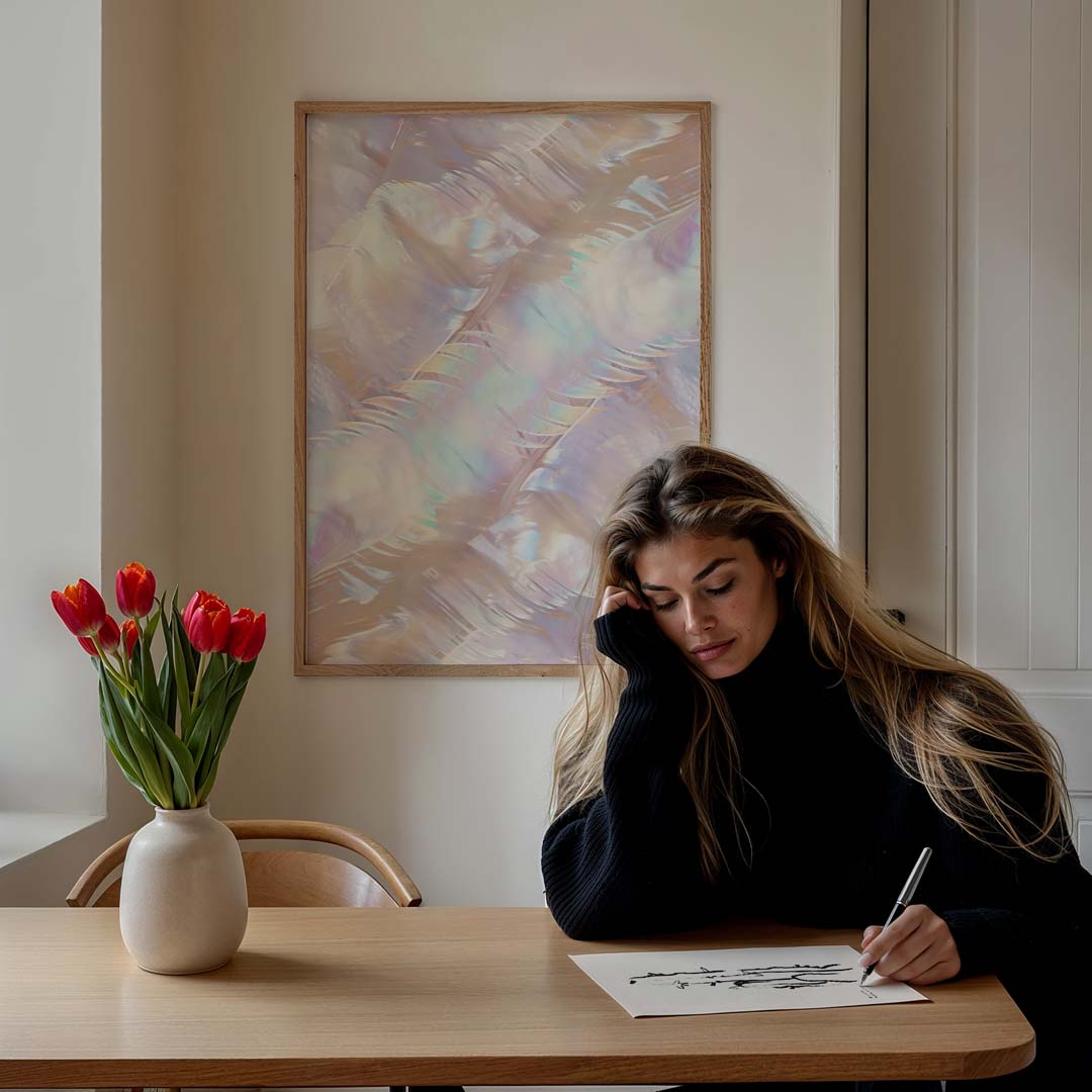 Dromerige Iriserende Pastel Poster-WallArtistic